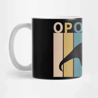 Vintage Opossum Motif Retro Lover Gift Mug